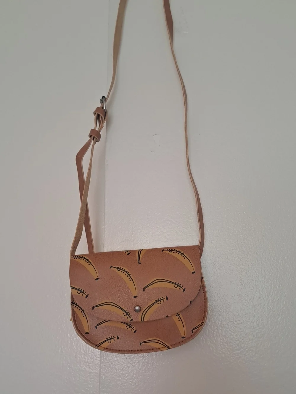 Zara Tan Banana Print Kids Crossbody Bag